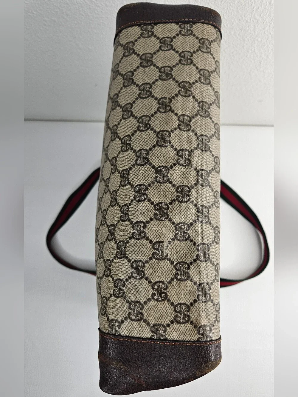 Authentic Gucci Vintage GG Supreme Sherry Line Tote GG Supreme Monogram Bag